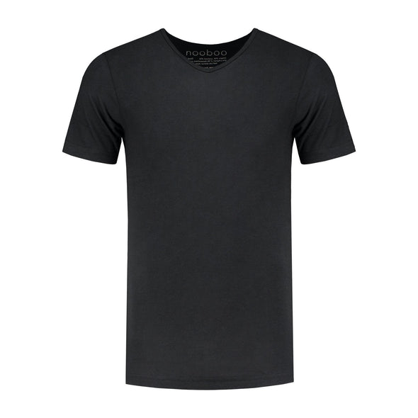 nooboo Luksus Bambus T-shirt Mørkegrå med v hals