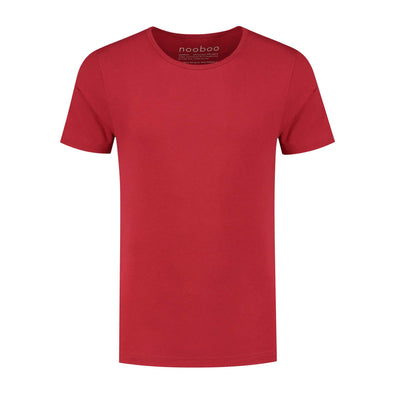 nooboo Luksus Bambus T-shirt Rød med rund hals