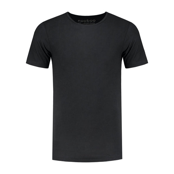 nooboo Luksus Bambus T-Shirt Sort med rund hals