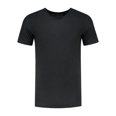 nooboo Luksus Bambus T-shirt Sort med v hals